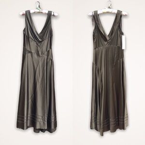 Diane von Furstenberg NEW Olive Silk Dress 6 XS
